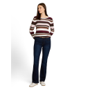 TOM TAILOR WOMEN Pullover camel brown red stripe