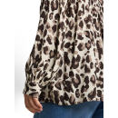 TOM TAILOR PLUS Bluse brown beige leo print