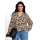 TOM TAILOR PLUS Bluse brown beige leo print