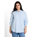 TOM TAILOR PLUS Bluse mid blue white stripe