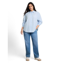 TOM TAILOR PLUS Bluse mid blue white stripe