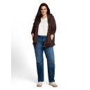 TOM TAILOR PLUS Sweatjacke java dark brown