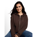 TOM TAILOR PLUS Sweatjacke java dark brown