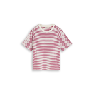 TOM TAILOR DENIM Shirt mauve white stripe