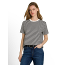 TOM TAILOR DENIM Shirt black white stripe