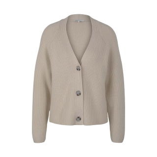 TOM TAILOR DENIM Strickjacke light chashew beige