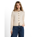 TOM TAILOR WOMEN Strickjacke offwhite mel.
