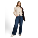 TOM TAILOR WOMEN Strickjacke offwhite mel.