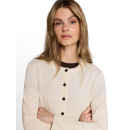 TOM TAILOR WOMEN Strickjacke offwhite mel.