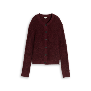 TOM TAILOR WOMEN Strickjacke preppy plum mel.