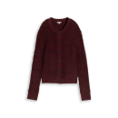 TOM TAILOR WOMEN Strickjacke preppy plum mel.
