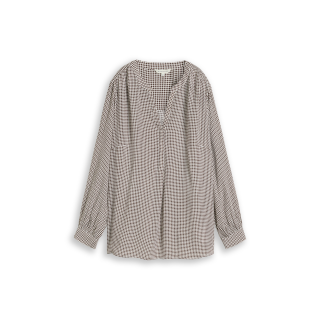 TOM TAILOR PLUS Bluse small brown dot