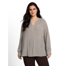 TOM TAILOR PLUS Bluse small brown dot