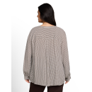 TOM TAILOR PLUS Bluse small brown dot