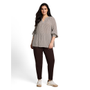 TOM TAILOR PLUS Bluse small brown dot