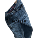 BUENA VISTA Malibu Zip K Stretch Jeans middle Blue mit Ziernähten XXS