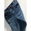 BUENA VISTA Malibu Zip K Stretch Jeans middle Blue mit Ziernähten XXS