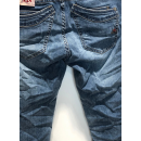 BUENA VISTA Malibu Zip K Stretch Jeans middle Blue mit Ziernähten XS