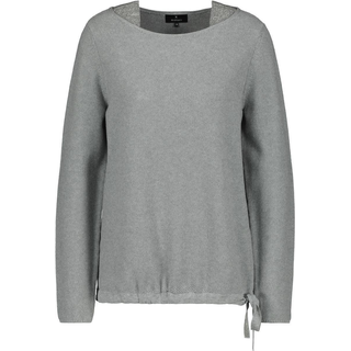 MONARI ausgefallener Pullover mit Straßdetails grau 