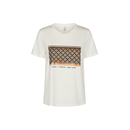 SOYACONCEPT feines T- Shirt mit Metallicprint weiß