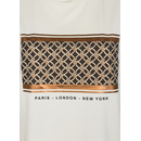 SOYACONCEPT feines T- Shirt mit Metallicprint weiß