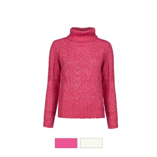 S´QUESTO Pullover mit Rollkragen pink 
