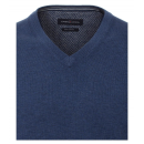 COSAMODA Pullover mit V-Ausschnitt blau XL