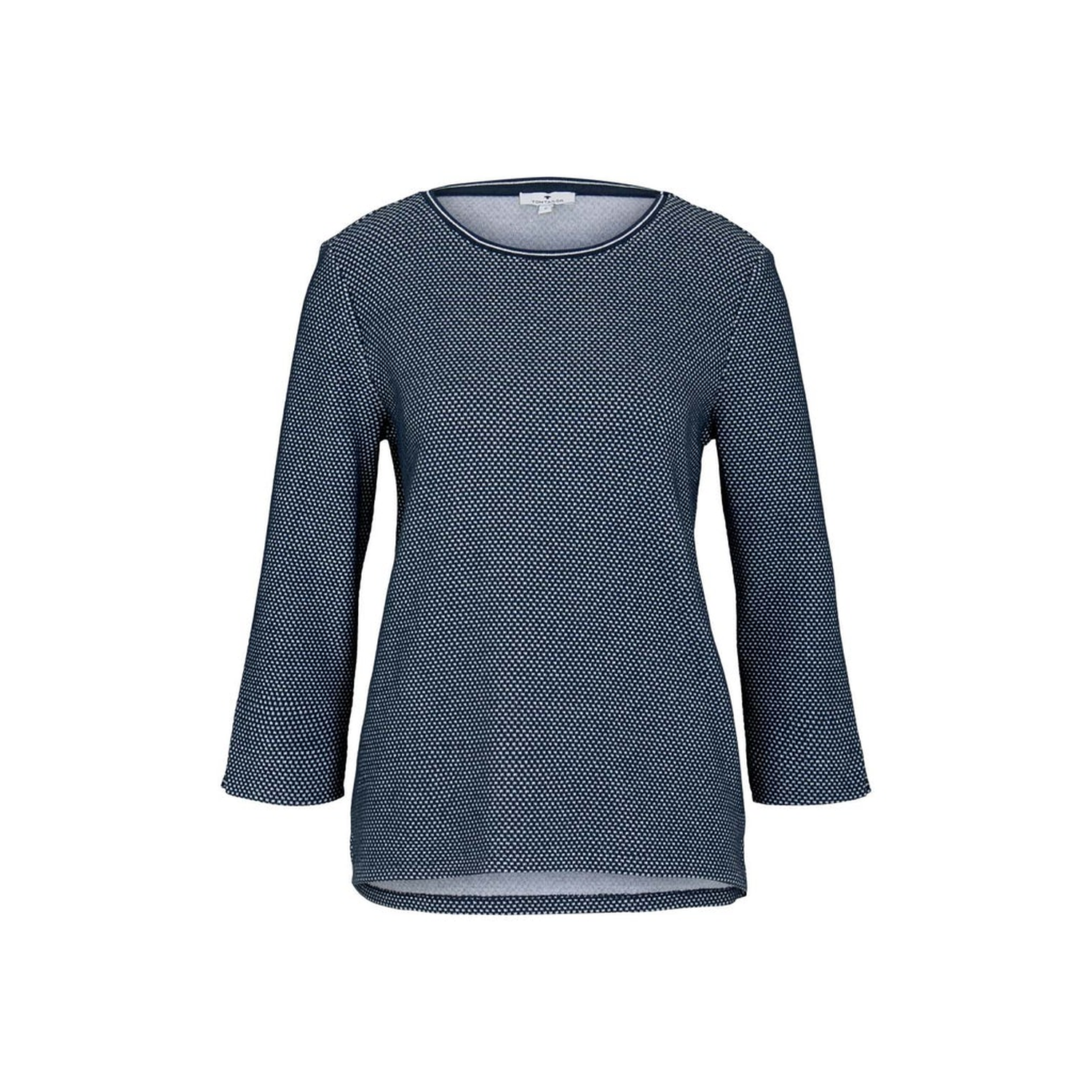 TOM TAILOR Sweatshirt strukturiert blau weiß