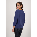 MONARI Pullover mit Strass blau