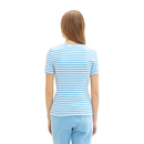 TOM TAILOR DENIM T-Shirt white mid blue stripe