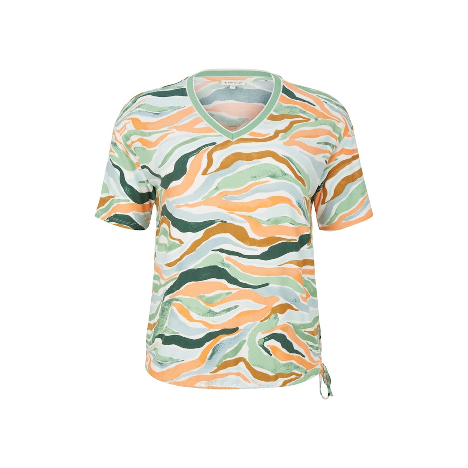 PLUS 25,00 TAILOR T-Shirt design, mit colorful TOM wavy Alloverprint €