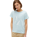TOM TAILOR T-Shirt mit Print dusty mint blue