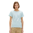 TOM TAILOR T-Shirt mit Print dusty mint blue