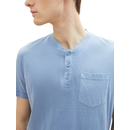 TOM TAILOR T-Shirt mit Henleyausschnitt greyish mid blue