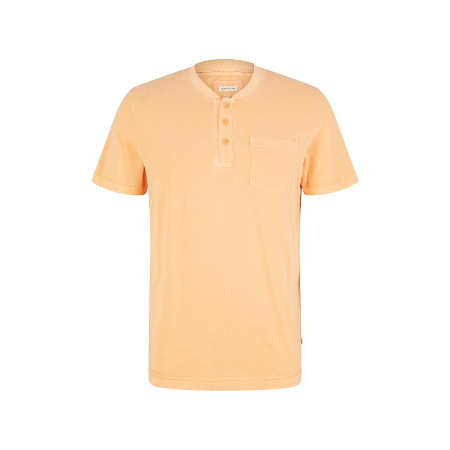 TOM TAILOR T-Shirt mit Henleyausschnitt washed out orange