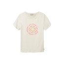 TOM TAILOR DENIM T-Shirt mit Print gardenia white