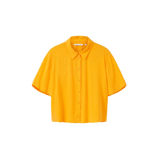 TOM TAILOR DENIM Kurzarm-Hemd bright mango orange