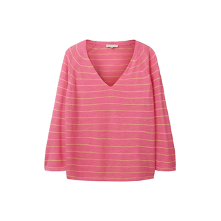 TOM TAILOR Pullover pink sand stripe