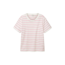 TOM TAILOR T-Shirt offwhite pink stripe