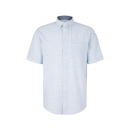 TOM TAILOR Halbarm-Hemd strukturiert white blue