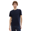 TOM TAILOR T-Shirt mit Brusttasche uns Streifenstruktur sky blue