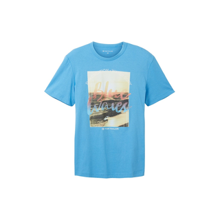 TOM TAILOR T-Shirt mit Fotoprint rainy sky blue
