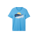 TOM TAILOR T-Shirt mit Print rainy sky blue
