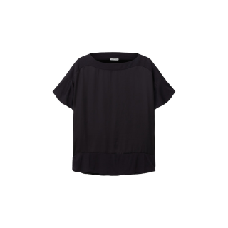 TOM TAILOR T-Shirt aus Materialmix black