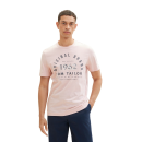 TOM TAILOR T-Shirt mit Print pink fine stripe