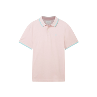 TOM TAILOR Polo Shirt pink two tone