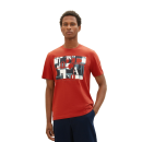 TOM TAILOR T-Shirt mit Print velvet red