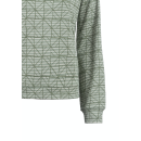 S´QUESTO Sweatshirt mit Allover-Print moss