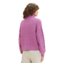 TOM TAILOR Pullover mit Zopfmuster mauvy nep yarn