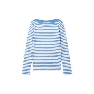 TOM TAILOR DENIM Langarm-Shirt white blue stripe